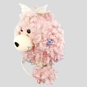 Applause Pink Poodle Curly Locks Puppy Dog 12" Plush Stuffed Animal Toy 3519 Vtg